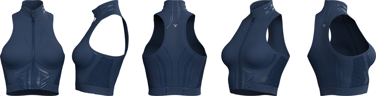 FLOWFORM™ Lymphatic Recovery Zip Up Sports Bra