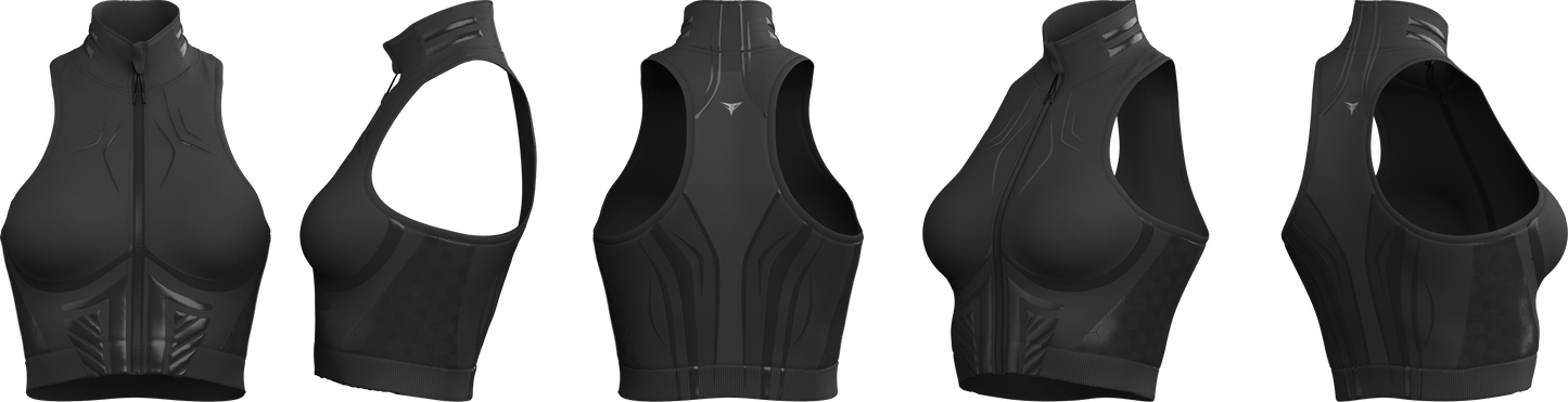 FLOWFORM™ Lymphatic Recovery Zip Up Sports Bra