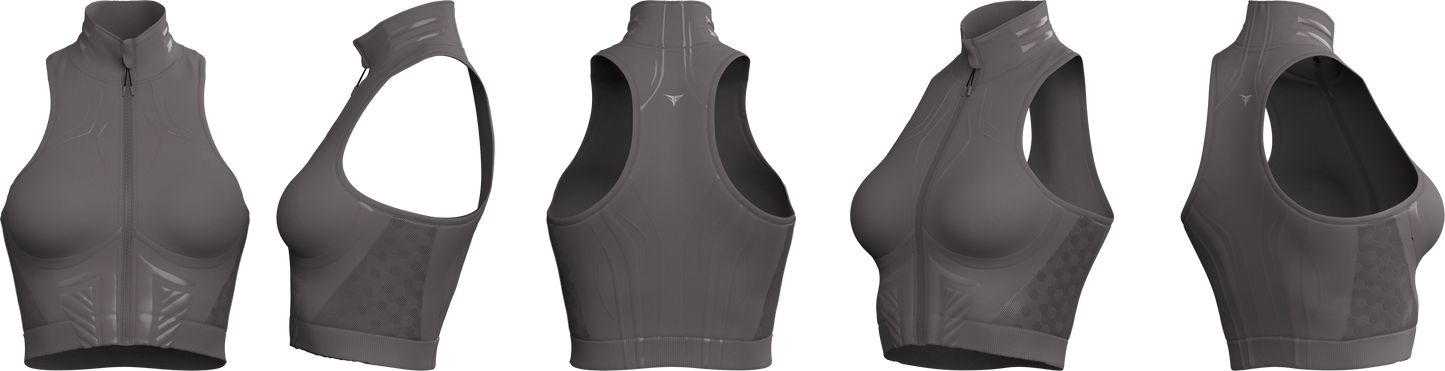 FLOWFORM™ Lymphatic Recovery Zip Up Sports Bra