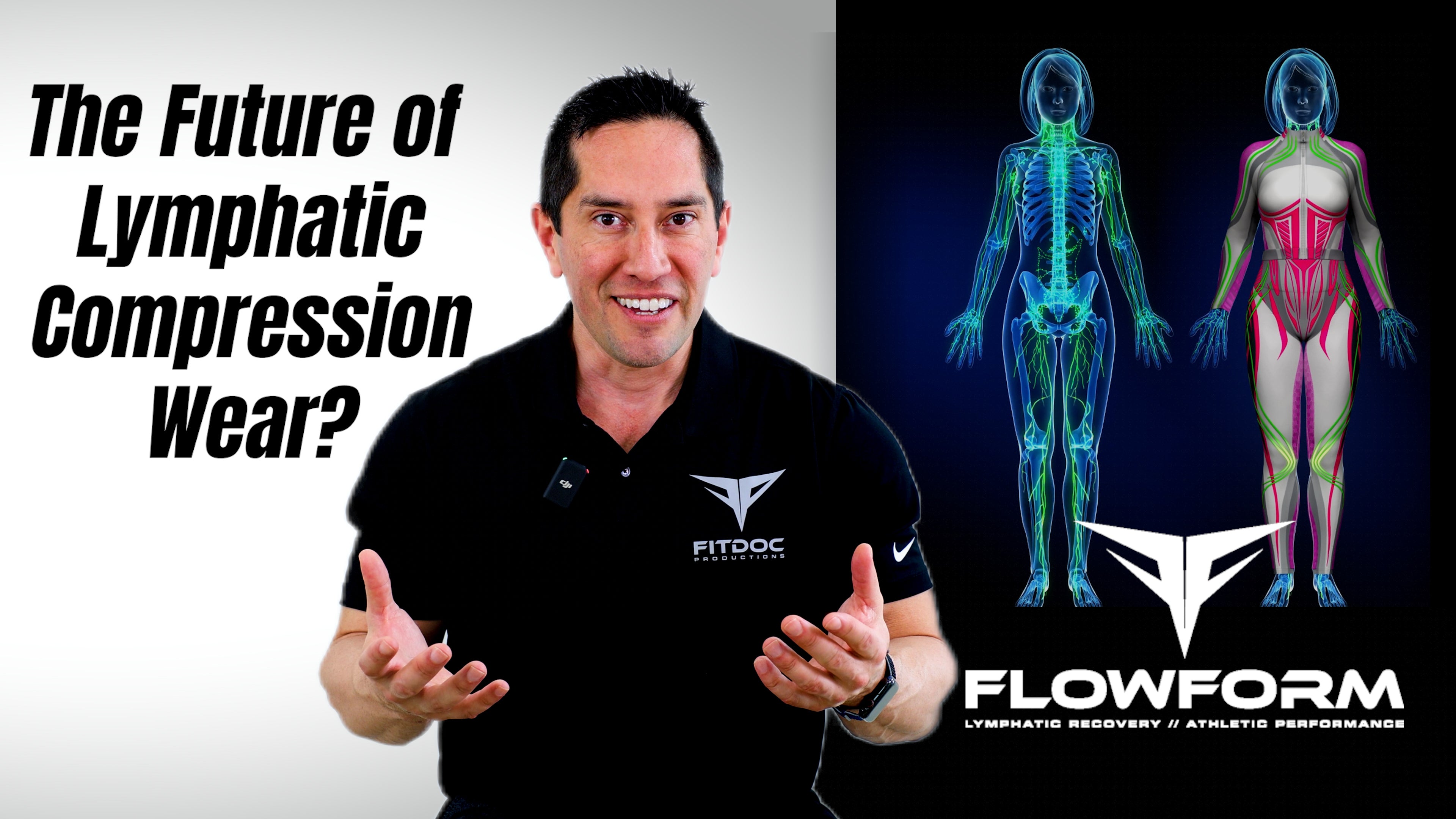 Load video: Discover the innovative FLOWFORM™ by FitDoc Athletics—a breakthrough in lymphatic recovery compression wear that redefines post surgical and fitness recovery. Our state-of-the-art collection, featuring compression leggings, compression shorts, a compression jacket, and a sports bra, is meticulously designed to stimulate the Lymphatic system and reduce water retention while providing unparalleled recovery support. Unlike typical, unattractive medical compression garments, FLOWFORM™ offers a sleek, athletic aesthetic in six trending colors, making it the ultimate choice for individuals seeking both functionality and style. Embrace a new era of recovery and elevate your fitness wardrobe with FLOWFORM™ by FitDoc Athletics.