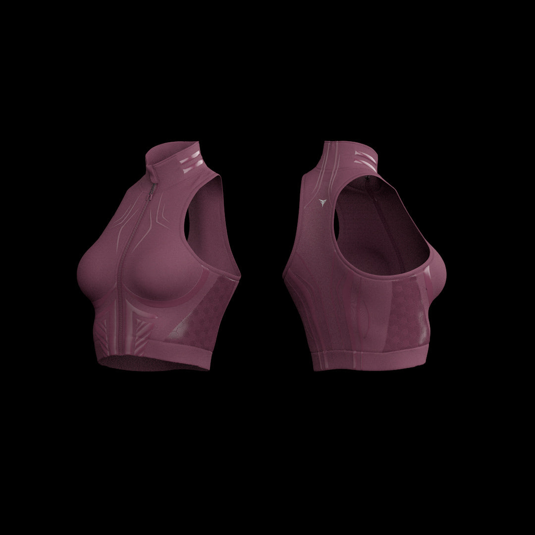 FLOWFORM™ Lymphatic Recovery Zip Up Sports Bra